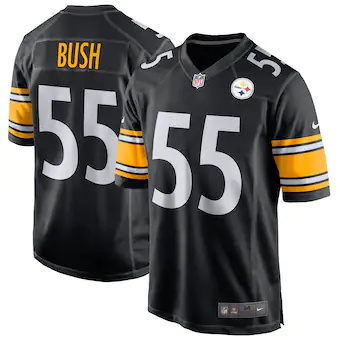 mens pittsburgh steelers devin bush nike black game player 